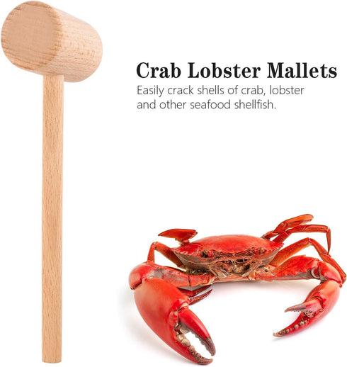 Hammer Mallets1Pcs ZAUGONTW Wooden Crab Mallet for Chocolate, Mini Wooden Multi-Purpose for Kids Toys Crab Lobster