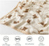 2 47"x 47" Little Jump Layers Muslin Cotton Baby Blankets - Teddy Bear Toddler Quilt Crib Blanket - Gender Neutral Crib