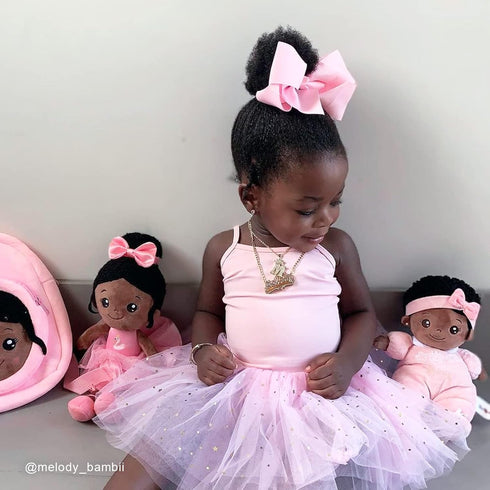 OUOZZZ 12.6" 1 1 Black Soft Baby Dolls Toys for Year Old Girl Gifts, African American Dolls Birthday Gifts for Year Old
