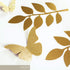 Paper Leaves Set Decor, Golden Decorations for Family Tree Photo Wall Crafts, 16pcs Glitter Butterfly Baby Shower