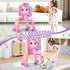 1 2 3 Liberry Toddler Basketball Hoop & Soccer Goal for Year Old Girls Boys, Kids Sports Toy with Lights Sounds Music