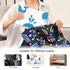 WELLDAY Cute Blue Whales Portable Diaper Changing Pad - Waterproof Foldable Baby Diaper Changing Pad with Built