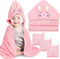Sublaga 4 PCS Hooded Baby Towels, Absorbent Baby Bath Towel, Soft Baby Towels