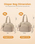 LOVEVOOK Diaper Bag Tote Puffer Baby Diaper Bag, Large Capacity Travel Diaper Tote with Changing Pad, Hospital Gym Bag