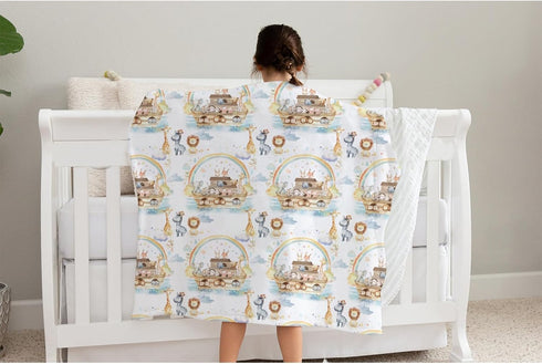 SqtmuHLuo 60x80inch Safari Jungle African Animal Baby Blanket Boy Girl Gift Neutral Elephant Giraffe Zebra Soft Flannel