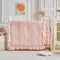 Lace Ruffle Crib Bedding Set 3 Pieces Baby Boho Lace Quilted Comforter