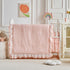 Lace Ruffle Crib Bedding Set 3 Pieces Baby Boho Lace Quilted Comforter