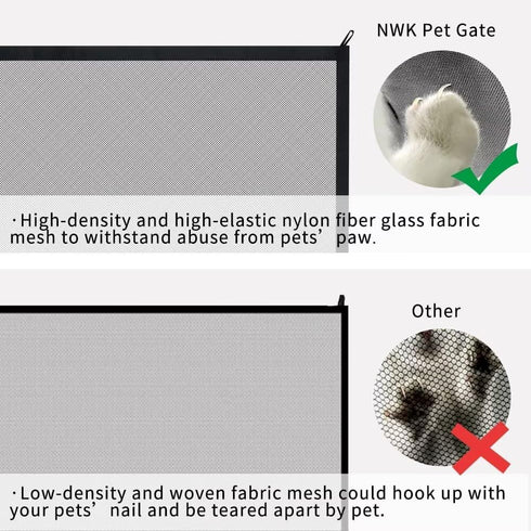 Pack 2 6 (2, 43'' 30'') NWK of Magic Dog Gate for Stairs Pet Gate for The House Providing a Safe Enclosure for Pets