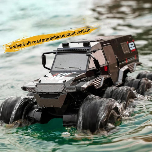 GoolRC Amphibious Remote Control Car, 8WD RC Cars, 2.4GHz Remote Control Boat, Waterproof Off Road Monster Truck