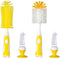 Multifunctional Baby Bottle Brush Cleaner Set - Silicone and Nylon Brush with Suction Cup