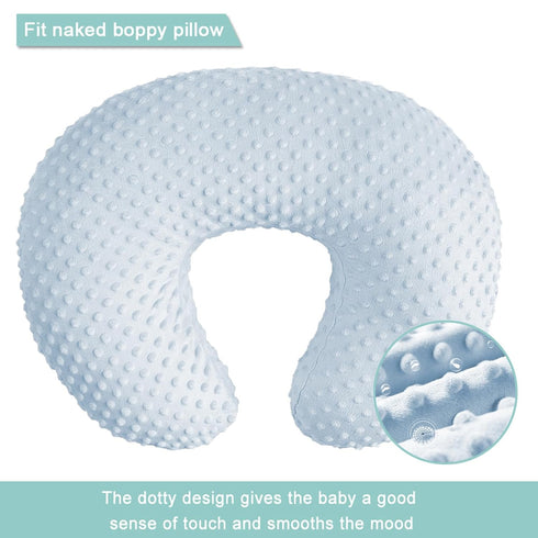 OWLOWLA Nursing Pillow Cover, Breastfeeding Pillow Slipcover Fits Nursing Pillow for Baby Boy Girl(Baby Blue)