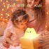 ZKLiLi Cat Night Light, USB Rechargeable Cute Nursery Lamp with Warm White and 7-Color Breathing Modes