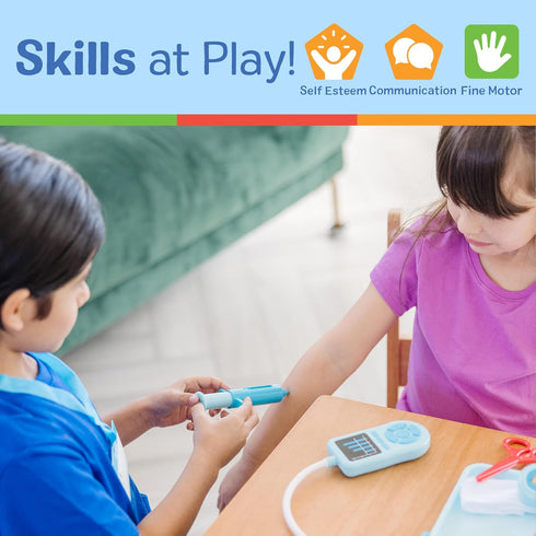 25-Piece Set, 3+ Melissa & Doug Get Well Doctor Kit, Toddler Doctor Play Realistic Pretend Play Toys & Accessories