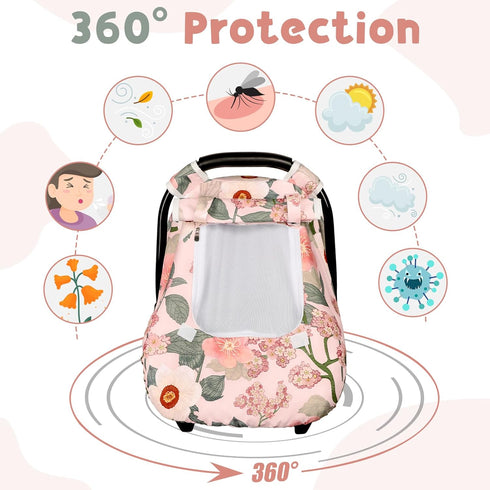 TANOFAR Car Seat Cover Baby, Winter Carseat Cover for Newborn, Infant Car Seat Cover with Windproof and Kick-Proof