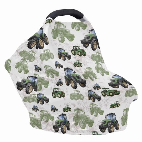 Binienty Womens Nursing Cover Breastfeeding Scarf, Truck Tractor Print Baby Car Seat Covers Multi Use Newborn