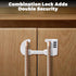 HoneSecur 4 Pack U-Shaped Cabinet Locks with Combination Baby Proofing Cabinet Lock Child Proof Sliding Cabinet Door