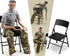 DS. DISTINCTIVE STYLE Mini Chair 1/6 Scale Furniture Doll Chair, Black Tiny Folding Chair for Dollhouse