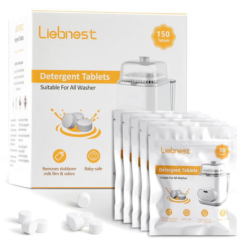 Baby Bottle Washer Tablets - 150 Count, Safe & Residue-Free, Compatible with