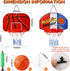Sosation 2 Pcs Mini Basketball Hoop with 4 Basketballs, Sticky Hook, Indoor No Drilling Decompress Game for Kids