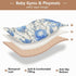 EtherSpher 50'' 50''alfombras Retro Blue White Roses Thistles and Thorns Cute Foldable Baby Girl Play mat for Floor