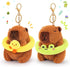 Achwishap 2PCS Capybara Plush Keychain,Cute Keychain Capybara Stuffed Animal,Soft Capybara Plush Toys