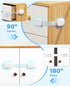 Roocickee 10 Pack 3M Cabinet Locks Baby Proofing, Child Proof Cabinet Locks with Adhesive - Easy Installation