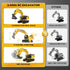 1:18 11-Channel 100-Min 2026 6-12 Metal RC Excavator Toy for Kids | Remote Control Construction Vehicle with Water