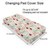 Spring Garden Dragonfly Changing Pad Cover, Boho Retro Flowers Leaves for Boy Girl, Soft Stretch Fitted 32''x16''