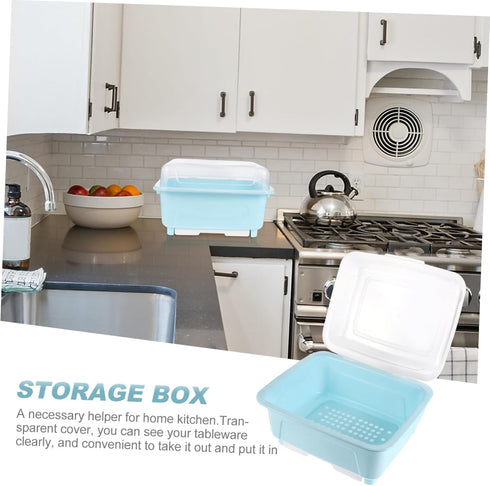 Cabilock Compact Chopstick and Bowl Storage Box, Multi-Functional Kitchen Utensil Organizer for Drying Cutlery