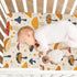 KICPOAY 39 27 Fitted Crib Sheets Red Yellow Mushrooms White Stretchy Portable Playard Sheets for Baby Toddler