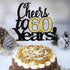 LVEUD Black Font Golden Numbers Cheers to 60 Years Happy Birthday Cake Topper - Wedding, Anniversary, Birthday