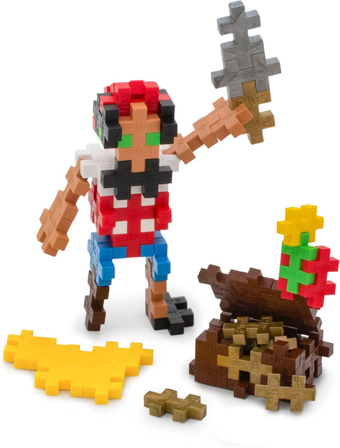 PLUS PLUS Pirate - 70 Piece Tube Construction Building STEM/STEAM Toy, Interlocking Mini Puzzle Blocks for Kids