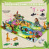23 Set 2-in-1 2 4 6+ HOGOKIDS Animals Valentines Party Favors for Kids Building - Zoo Scene Board Game with Play Mat