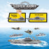 WASK Army Toys for Boys - Military Aircraft Carrier Toys Set with Battleship, Fighter Jets, Cool Toys for Girls