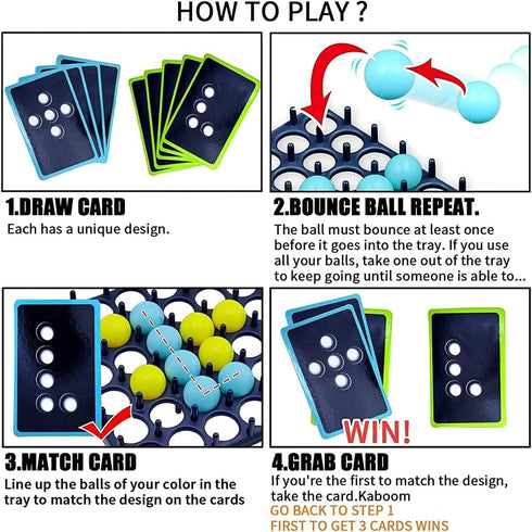 Bounce Ball Game - Family Party Game and Jumping Ball Tabletop Game for Adults and Kids