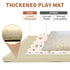 1.4" 50"x50" Tummy Baby Play Mat for Floor - Thick Memory Foam Rug, Playpen Time Mat, Soft Velvet Nursery Rug, Large