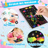 ZMLM Scratch Art Party Favors: 16 Pack Rainbow Scratch Paper Notebooks for Kids Age 3-12, Birthday Goodie Bag Stuffers
