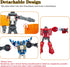 HSEONEJIA 5 1 6-12 in Dinosaur Transforming Robot Toys, Wars Rescue Deformation Combination Dino Action Figures