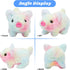 Hopearl Interactive Crawling Piglet Toy - Walking Piggy Electronic Plush with Oink, Twitch Nose, Wag Tail for Toddlers,