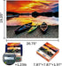 MaxRenard Sunset Scenery Jigsaw Puzzle 1000 Pieces for Adults, Canoe at Wetland During Sunset