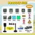 Set Pullback Set 3-5 4-8 5-7,Preschool Magnetic Tiles Road with Car & Magnet Ship,Traffic Themed Magnetic Building