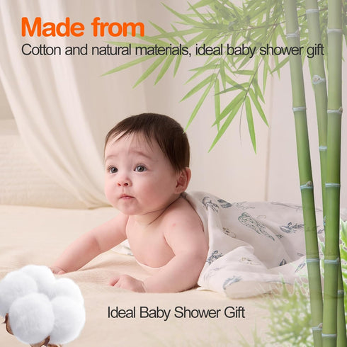 2 Pack 47"x47" Swaddle Blankets for Newborn, Soft Nursery Receiving Blankets for Newborn, Muslin Swaddle Blankets Large