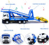 Transporter Carrier Truck Toys with 2Pcs Toy Cars Set - Pull Back Cars with Lights and Sound Trailer Vehicles for Boys