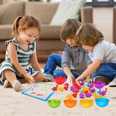 Counting 3 4 5 2-4 3-5 4-8 Dinosaurs Montessori Toys for Years Old Boys Girls Toddler Manipulatives Preschool Learning