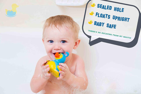 3" Golf Ball Rubber Duck - Baby Safe Bathing Toy