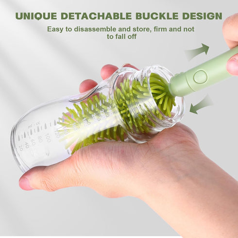 Hranio Set Set Set 6 1 Baby Bottle Cleaner Brush Bottle Cleaner Brush Portable Bottle Cleaning Kit Silicone Brush