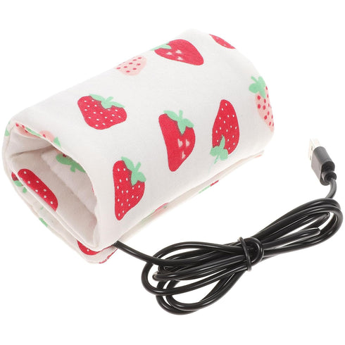 FRCOLOR USB Portable Milk Bottle Warmer Bag with Cloth Insulation Travel-Friendly Bottle