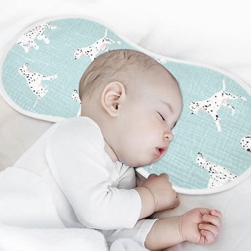 YYZZH 2 Pack 100% Dalmatian Dog Pattern On Blue Muslin Burp Cloths for Baby Cotton Baby Washcloths Bibs for Boy Girl