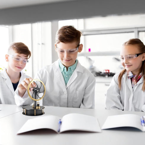 Enthusiasts-HZZ92 Low Temperature Stirling Engine Educational Toy with Precision Brass Aluminum Parts,Efficient