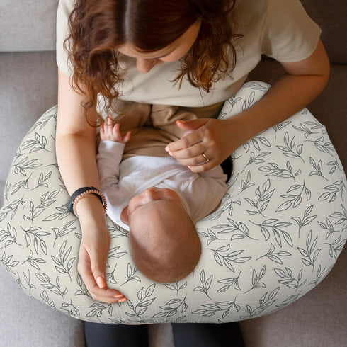 lethooly 2-Pack 22.5"x18" Nursing Pillow Cover - Muslin Cotton Removable Covers for Breastfeeding Pillows, Ultra-Soft